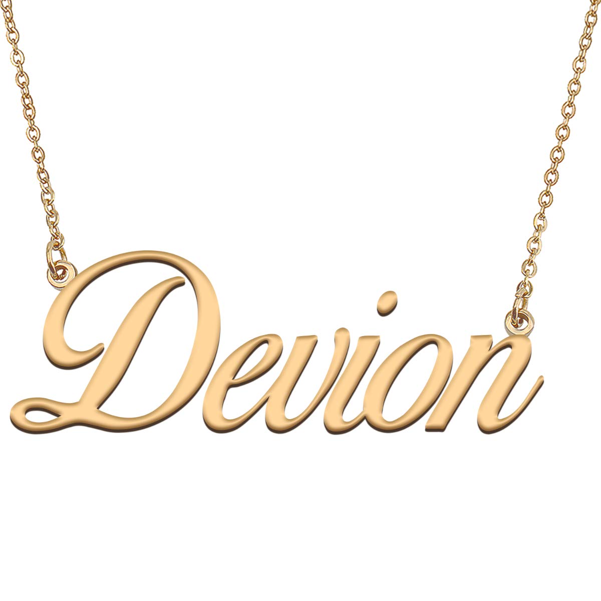 HUAN XUN Customized Custom Simple Any Name Necklace
