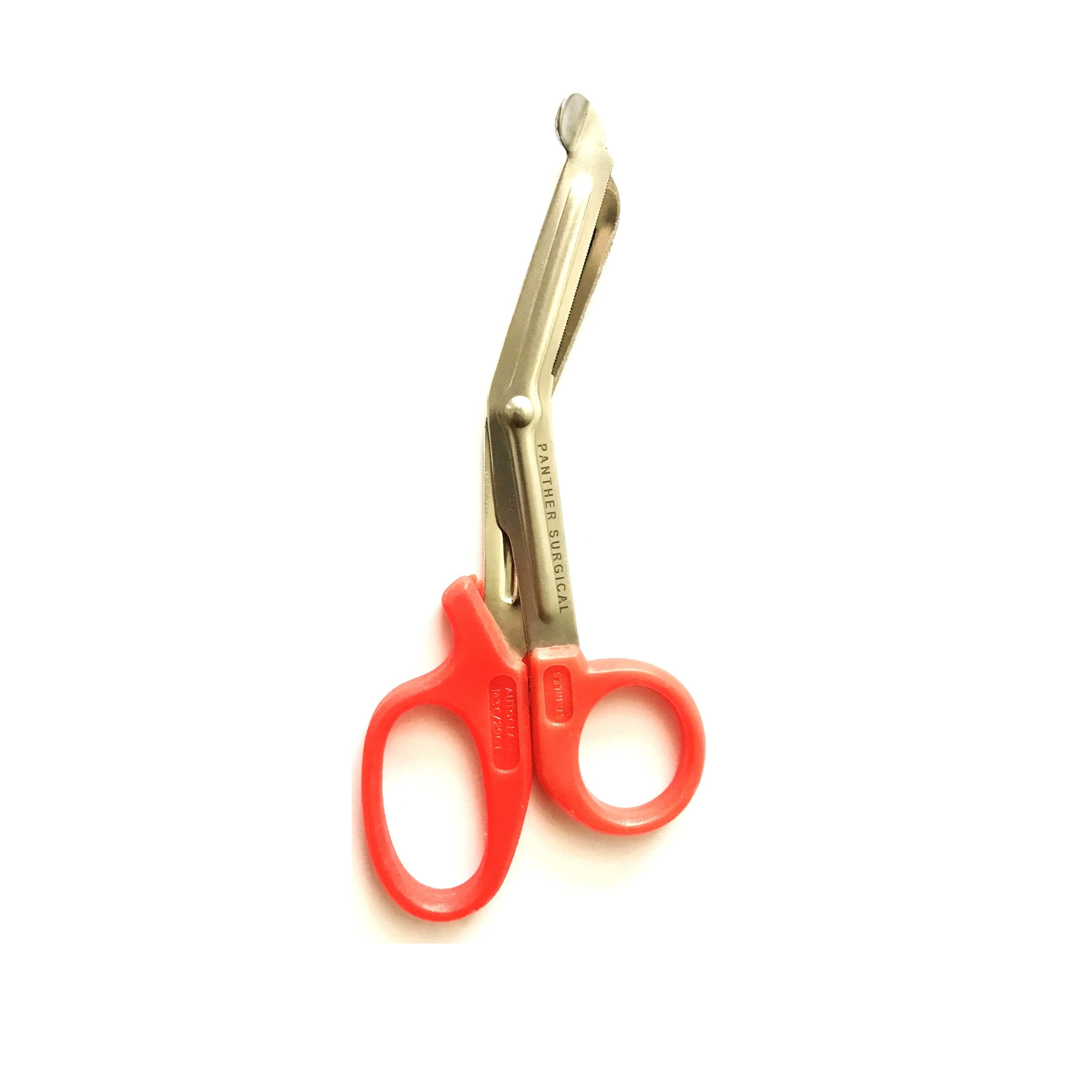 Lister Bandage Scissor 5.5 Inch Plastic Handle Nursing Trauma Scissors First Aid Dressing Bandage Scissors (Orange)