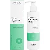 Stratia Velvet Cleansing Milk - Gentle Cream Face Cleanser, Moisturizing &amp; Non-Foaming with Chamomile, Olive Oil &amp; Aloe Vera, 8 Fl Oz