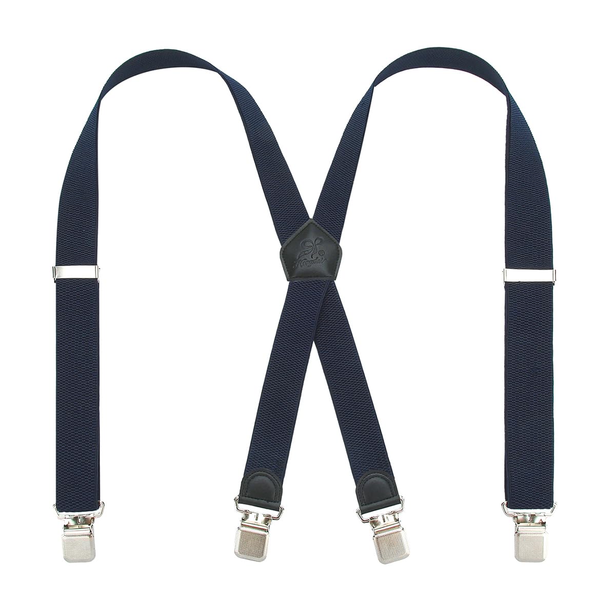 KANGDAI Mens Braces with Very Strong Metal Clips X Style Wide 3.5 cm One Size Heavy Duty Adjustable Suspenders Trouser Braces Salopette Braces with Upgrade Protection Clip