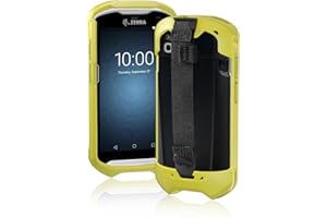 IYOUBOL TC51 TC52 TC56 TC57 TC510K Case with Hand Strap - Protective & Ergonomic for Zebra Handheld Barcode Scanners SG-TC5X-EXO1-01 SG-TC5X-EXONHS-01 (Yellow)