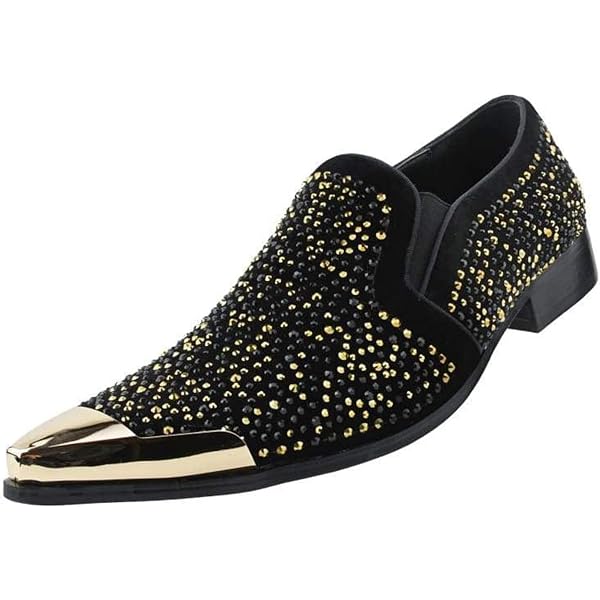 Amazon.com | Stacy Adams Stallford Rhinestone Slip-On Black  display picture 2
