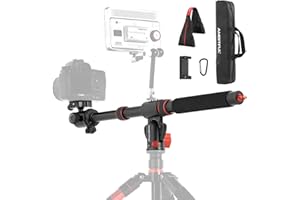 AMBITFUL 42" Heavy Duty Aluminum Tripod Boom Arm Horizontal Center Column arm with Sandbag, 360° Rotatable Overhead Photograp