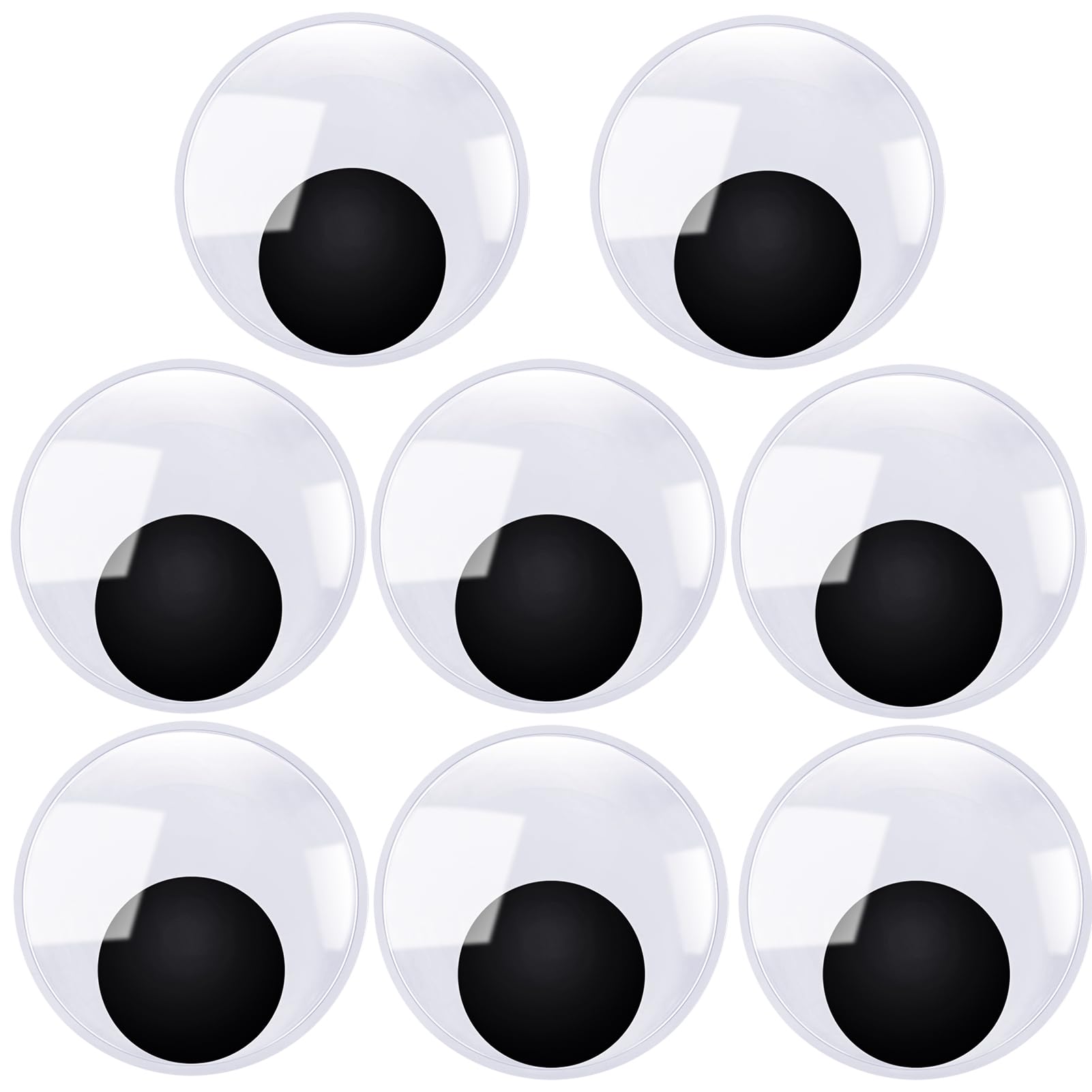 Photo 1 of ******* 2 PACK *********TOAOB 8pcs Giant Googly Eyes 4 Inch Plastic Wiggle Eyes with Self Adhesive White Googly Eyes for DIY Crafts Christmas Halloween Decoration