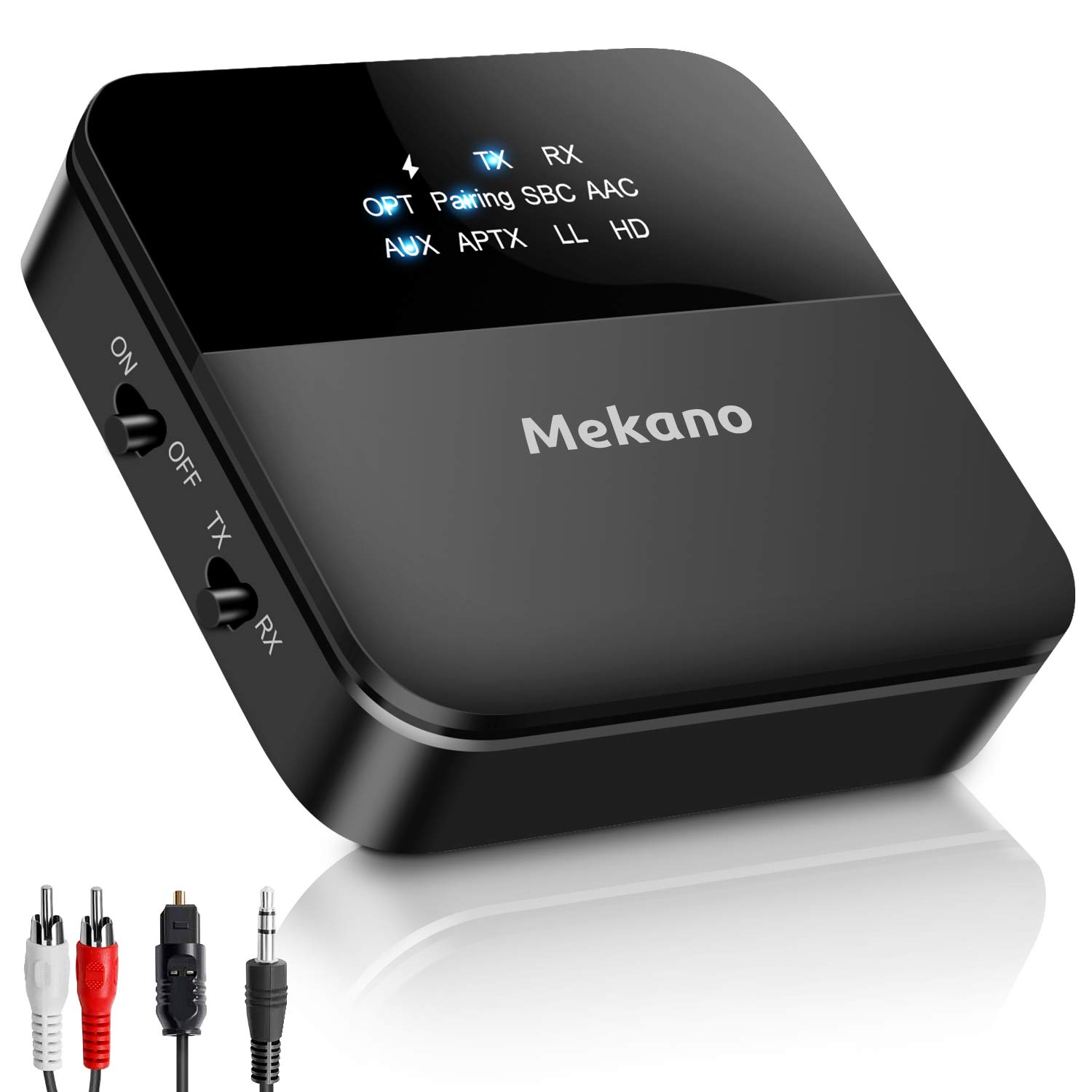 【光デジタル対応】Bluetooth トランスミッター レシーバー テレビ対応 一台二役 Bluetooth 5.0 送信機 受信機 2台同時接続 ブルートゥース トランスミッター aptx-LL apt-X HD対応 22時間連続作動(MAX)商品画像