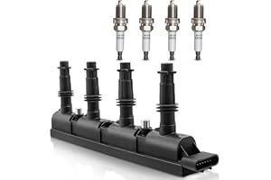 X4XZ UF669 Ignition Coil & 1675 Double Iridium Spark Plug Compatible with 2011-2020 Chevy Cruze Sonic Trax Volt Buick Encore Cadillac ELR D521C & PFR7S8EG