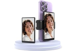 VITANO 5'' Upgraded Phone Vlog Selfie Monitor Screen, Portable Back Camera Monitor with Magnetic Phone Clip & Remote control, Low Latency, Compatible with iPhone & Android for Content Creation Live Streaming