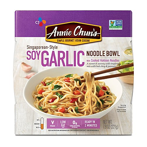 Annie Chun's Soy Garlic Noodle Bowl, Non-GMO, Vegan, 7.9 Ounce, Pack of 6