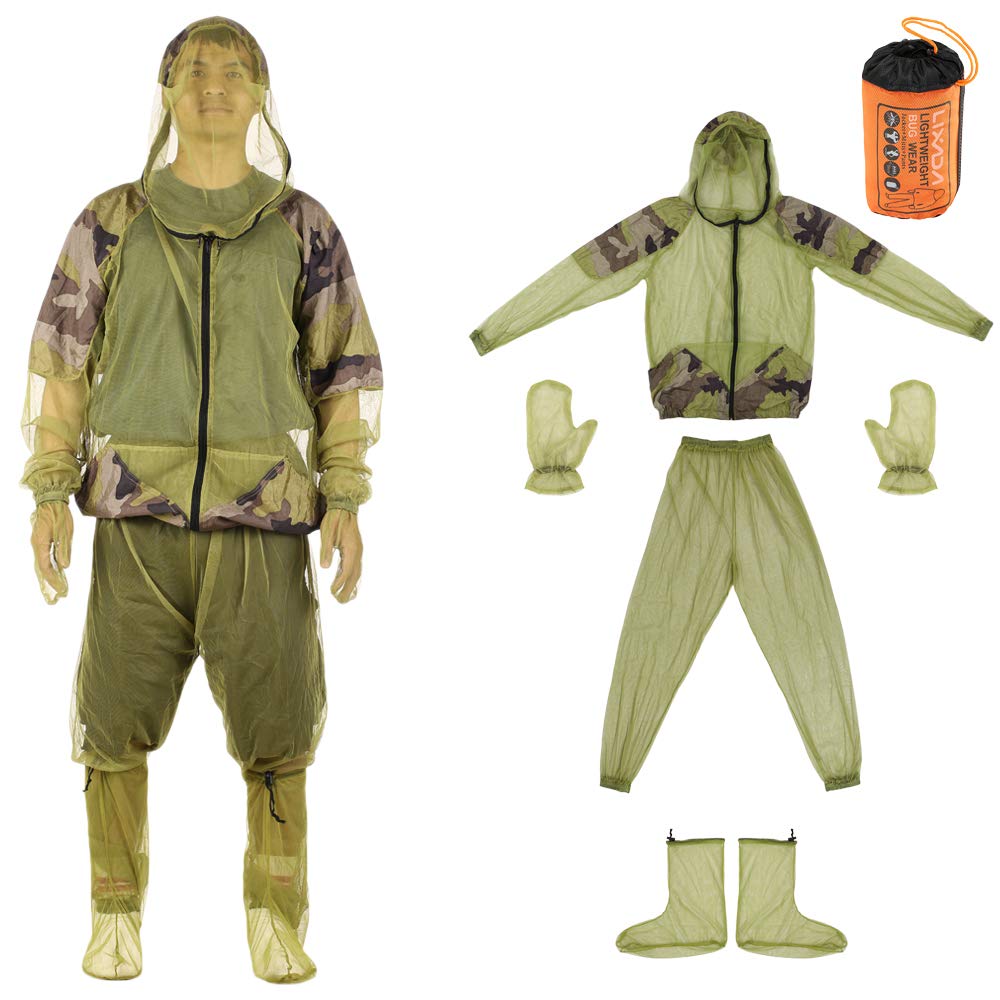 Honorall Outdoor Mosquito Repellent Suit Bug Jacket Mesh Hooded Suits