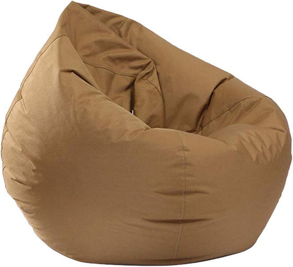 Pantaya Waterproof Bean Bag Chair Large Storage Bean Bag Oxford Chair Cover for Kids, Teens and Adults Lounger Sack (Khaki, one Size)