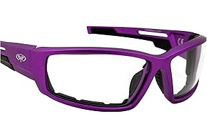 Global Vision Sly Padded Motorcycle Glasses for Women Sunglasses Purple Metallic Frame