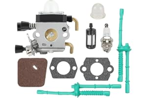 WELLSKING FS38 FS55 Carburetor for STIHL FS55R FS45 FS46 FS55RC HS45 KM55R FC55 FS45C HL45 FS46C KM55 FS55C FS55T FS45L String Trimmer Weed Eater Repalce C1Q-S97