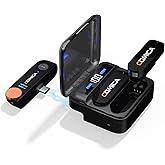 COMICA Vimo S UC Wireless Lavalier Microphone for Android, Noise Cancelling, 656' Range, Real-time Monitor, Mini USB C Wireless Microphone for iPad Laptop Video Recording Interview Vlog Live Stream