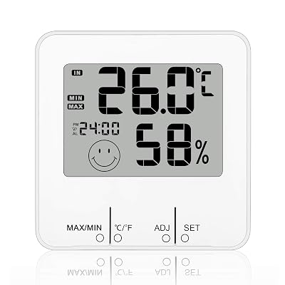 Thermomètre Intérieur Numérique Avec Horloge Et Calendrier - Moniteur Température Et Humidité De Bureau - Grand écran LCD - Dimensions 105x60x10 Mm