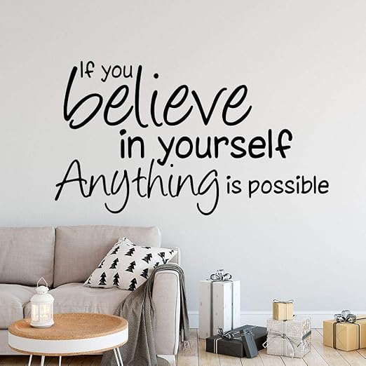 Motivación etiqueta de la pared del vinilo, frases de la frase del