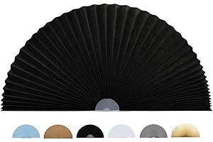 Jlong Arch Half Circle Window Shade Pleated Blinds No Tools Light Filtering Pleated Fabric Shade Arched Window Curtains for Home Living Room Bathroom Bedroom Kitchen Office, Easy to Cut and Install