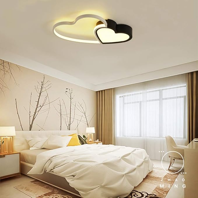 Modern Led Deckenleuchte Chic Liebe Design Deckenlampe Dimmbar Schlafzimmer Deckenbeleuchte Acryl Schirm Metal Mit Fernbedienung Lampe Fur Wohnzimmer Esszimmer Badezimmer Flur Jugendzimmer Hangelampe Amazon De Beleuchtung