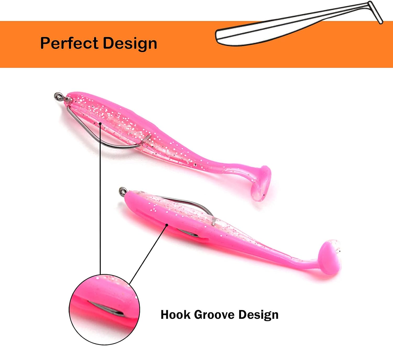 SYMEINA 100pcs Paddle Tail Swimbaits Lures, Soft Plastic Fishing Lures Kit, Bass Fishing Bait for Freshwater and Saltwater with Box : Sports & Outdoors