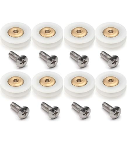 8Pcs Replacement Shower Door Roller Wheels 19/23/25mm Diameter - View #6