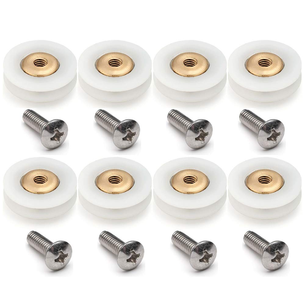 Photo 1 of Replacement Shower Door Rollers/Runners/Wheels Grooved 19mm Diameter (19mm-8cs)