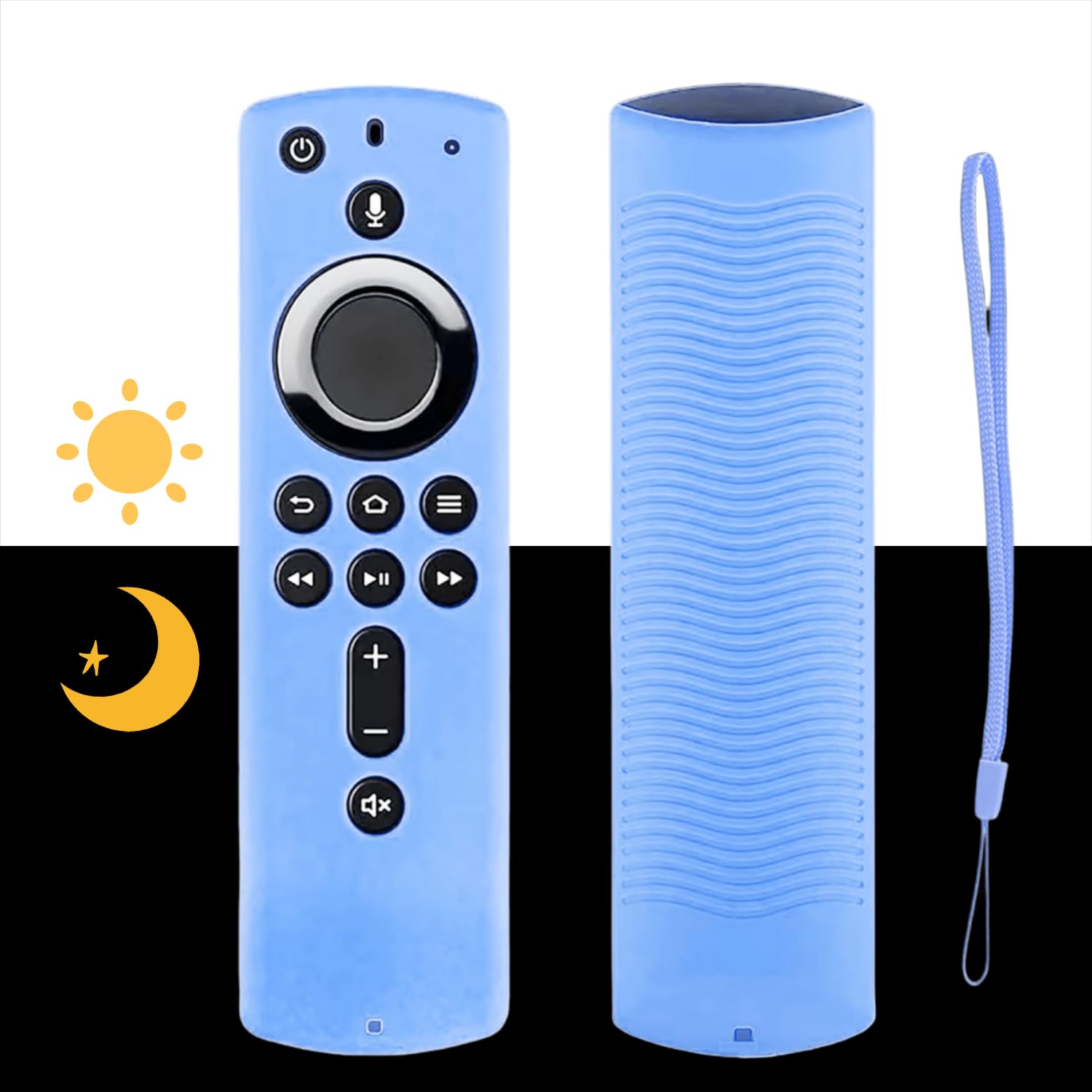 Remote Case/Cover for 4K, Protective Silicone Holder Lightweight [Anti Slip] ShockProof for 3rd Gen Glow in The Dark(Glow Blue)