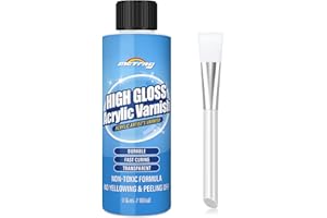 MCTRHG Gloss Varnish for Acrylic Painting, Artist's Acrylic Varnish, Non-Yellowing, Non-Toxic, Anti-Crazing, High Gloss Finish, for Artwork, Acrylics Paint, Suitable for Pro Artists, Hobby Painter