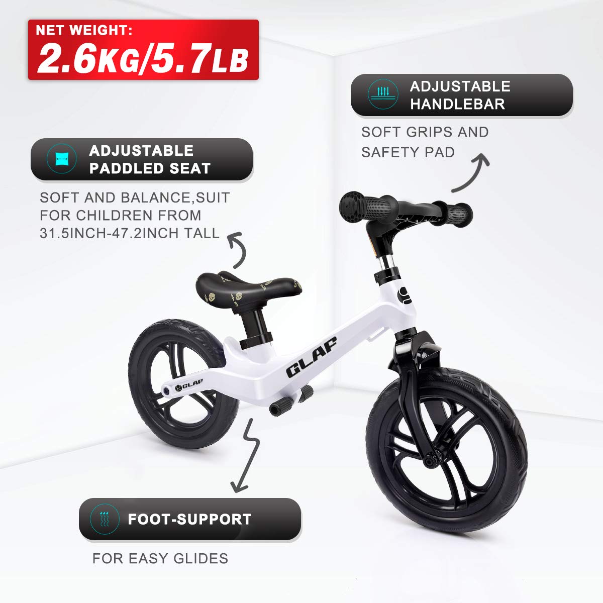 Korimefa Velo Draisienne Pour Enfants Sans Pedale Alliage De Magnesium Premier Velo Dentrainement Dequilibre Pour Filles Garcons Et Tout Petits De 18 Mois A 5 Ans Rouge Velos Et Vehicules Pour Enfants Jeux