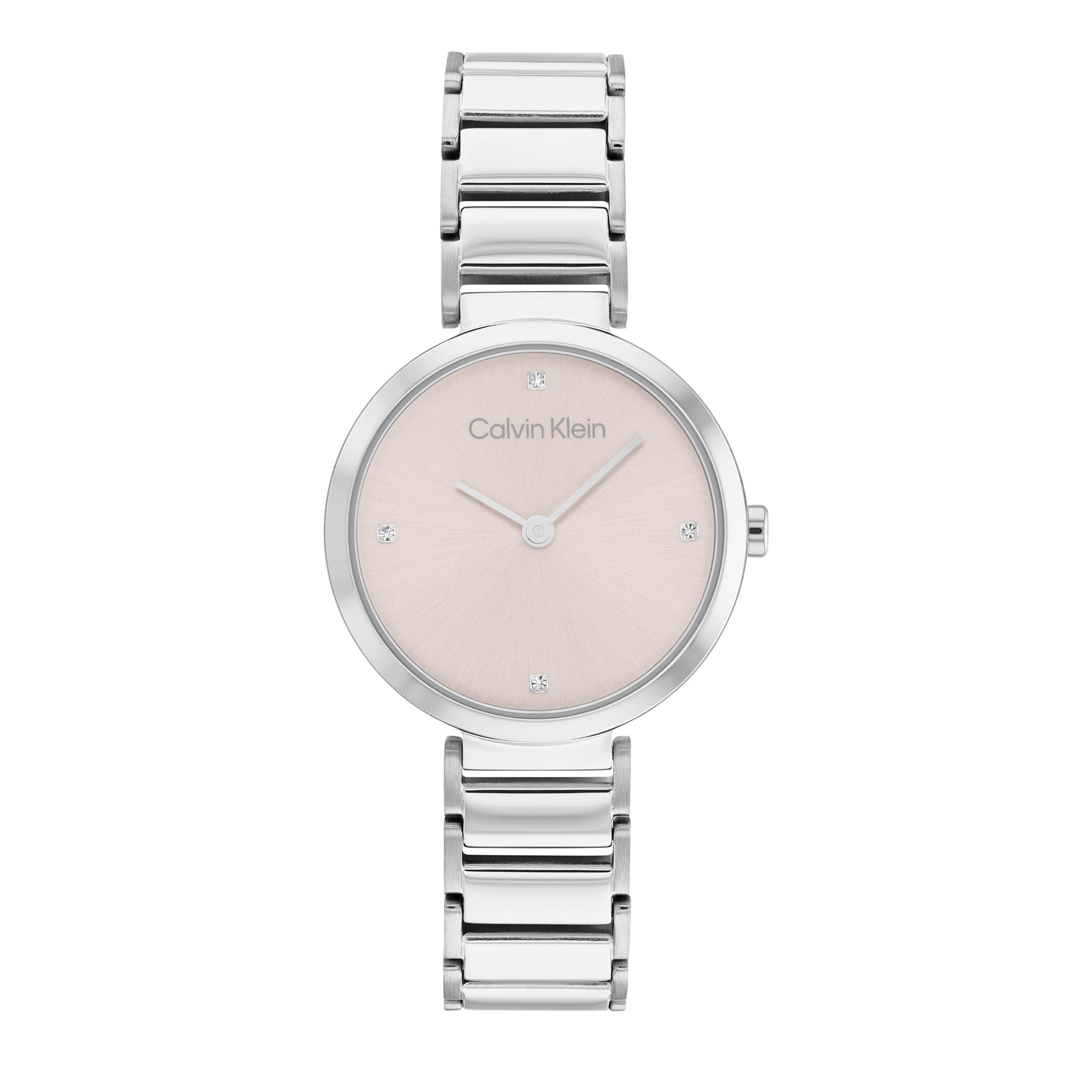 Calvin Klein Analogue Quartz Watch for Women MINIMALISTIC T BAR 28MM Collection with Silver Stainless Steel Bracelet - 25200138