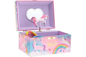 Jewelkeeper Jewelry Box for Girls, Cotton Candy Unicorn Musical Jewelry Boxes, The Beautiful Dreamer Tune and Spinning Unicorn Doll, Toys for Girls