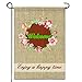 HBlife Personalized Blank Burlap Garden Flag Happy Camper Banner Lawn Yard Outdoor Seasonal Holiday DIY Flag for New Home Gift Wedding Gift Housewarming Gift Home Decor One-Sided (Set of 1)