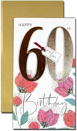 Amazon バースデーカード 数字 シャンパン Ii 03 女性 60才 グリーティングカード 文房具 オフィス用品