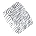 Silver-Tone 10-Row Stretch Bridal Bangle Bracelet with Sparkling Crystal Rhinestones