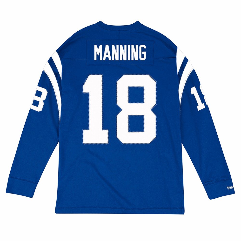 Mitchell & Ness Indianapolis Colts Peyton Manning Name & Number Long Sleeve Tee