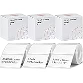 NIIMBOT Labels for B1/B21/B3S Label Maker, (3 Rolls, 1.96'' x 1.18'' /50x30mm) Thermal Sticker Label, Waterproof, Oil-Proof and Tear-Proof, Self-Adhesive Thermal Labels (White)