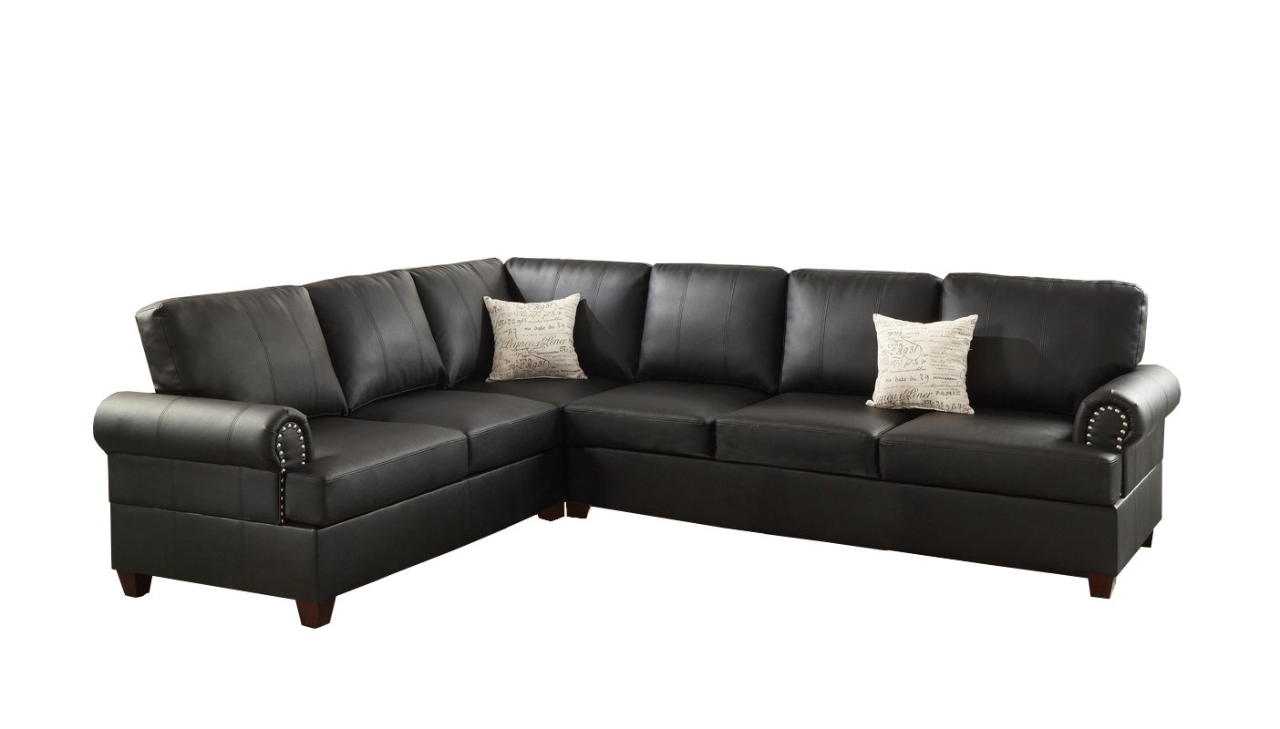 Best Poundex Faux Leather Sectional