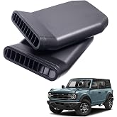 TOPINSTALL Rear Seat Vent Extender for 2021-2026 Ford Bronco 4 Doors-2PCS | Plug-in Cooler Summer Air Vent Deflectors for Rear Seat Passenger 2PCS (Fit for OEM &amp; Regular Floor Mats)