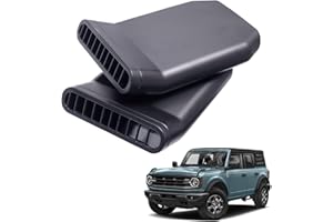 TOPINSTALL 2025 Rear Seat Vent Extender Compatible with 2021-2025 Ford Bronco 4 Doors, Warmer Winter Plug-in Air Vent Deflectors for Rear Seat Passenger 2PCS (Fit for OEM & Regular Floor Mats)