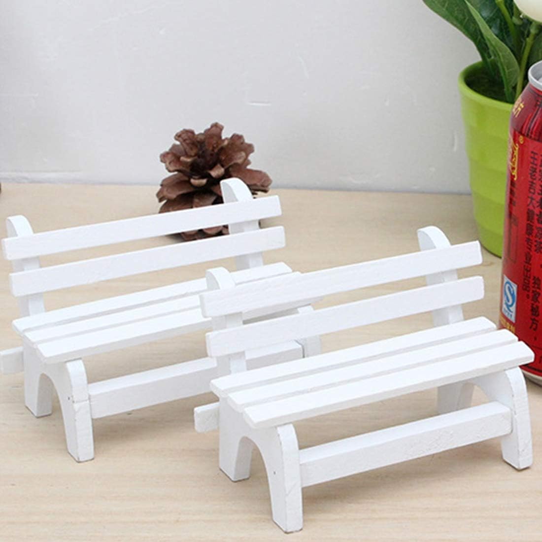 ZHAODONG Horticultural Supplies 2 PCS Home Decoration Handmade Chair Handmade Wooden Small Chair Creative Home Wooden Ornaments Micro-landscape Ornaments