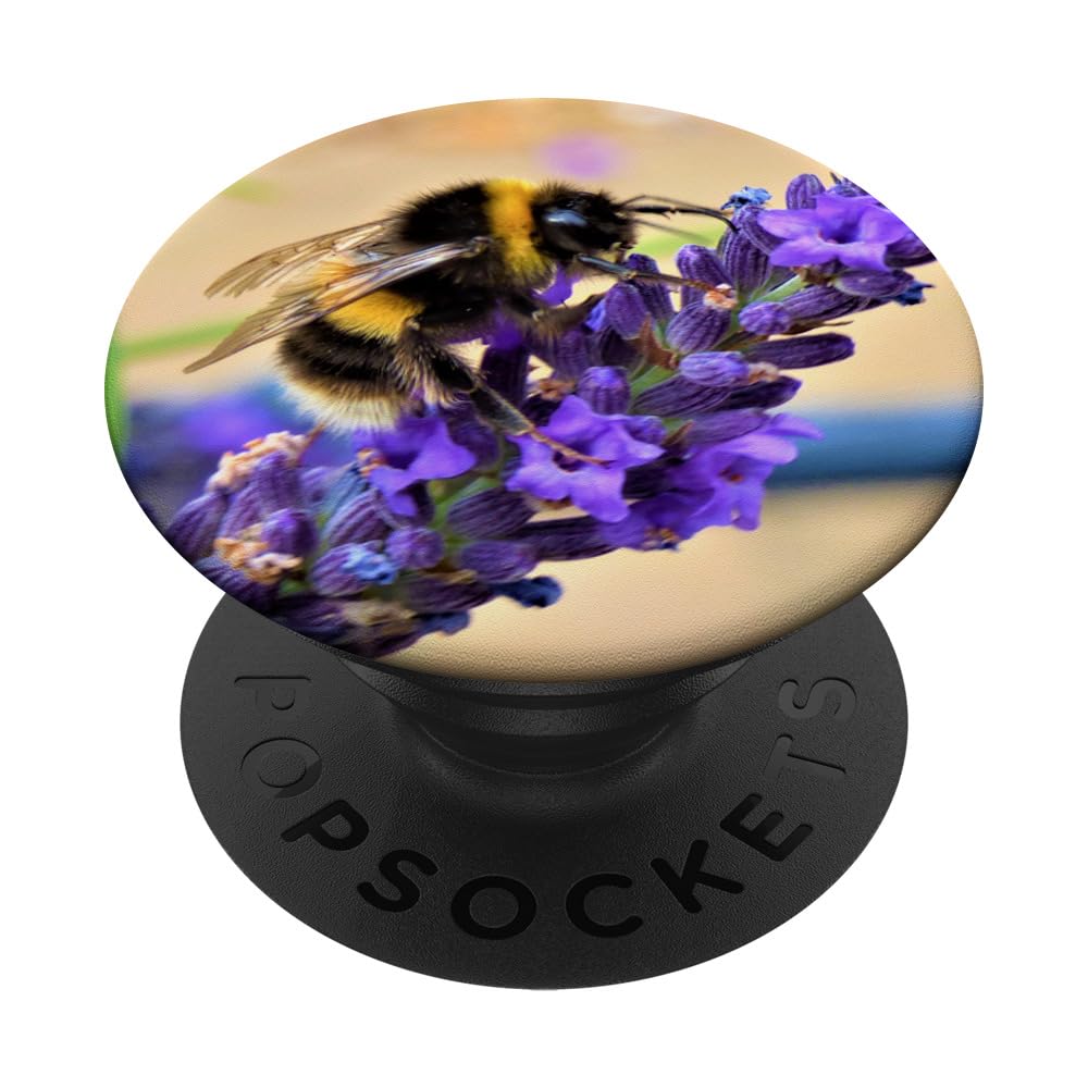 Bee on Lavender PopSockets Swappable PopGrip
