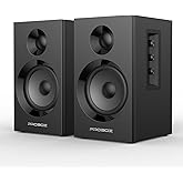 Probox BT16 60W Powered Bookshelf Speakers, HiFi Computer Gaming Monitors with Bluetooth 5.3 & 24-Bit USB DAC, 3.5" Woofer, 1" Silk Dome Tweeter, Adjustable Bass/Treble - Black