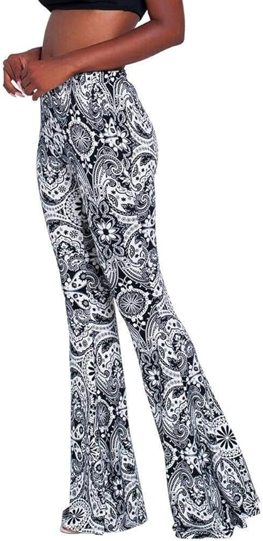 printed bell bottom pants