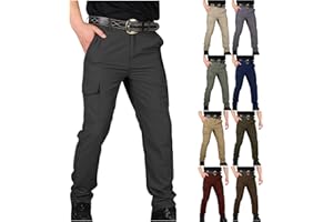 Sweatpants for Men Quick Dry Lightweight Cargo Pants Sports Hiking Waterproof Outdoor Sports Jogger Pants with Multi Pockets