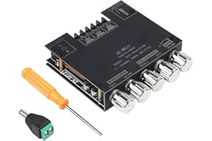 ZK-MT21 2.1 Channel 5.0 Audio Amplifiers Board, 2x50W+100W Stereo Power Amp Module with AUX Input, Overheat Protection for DI