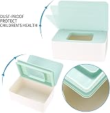 XiangJunly 2Pcs Wet Wipes Storage Box with Lid Green Dispenser Holder Case view 3