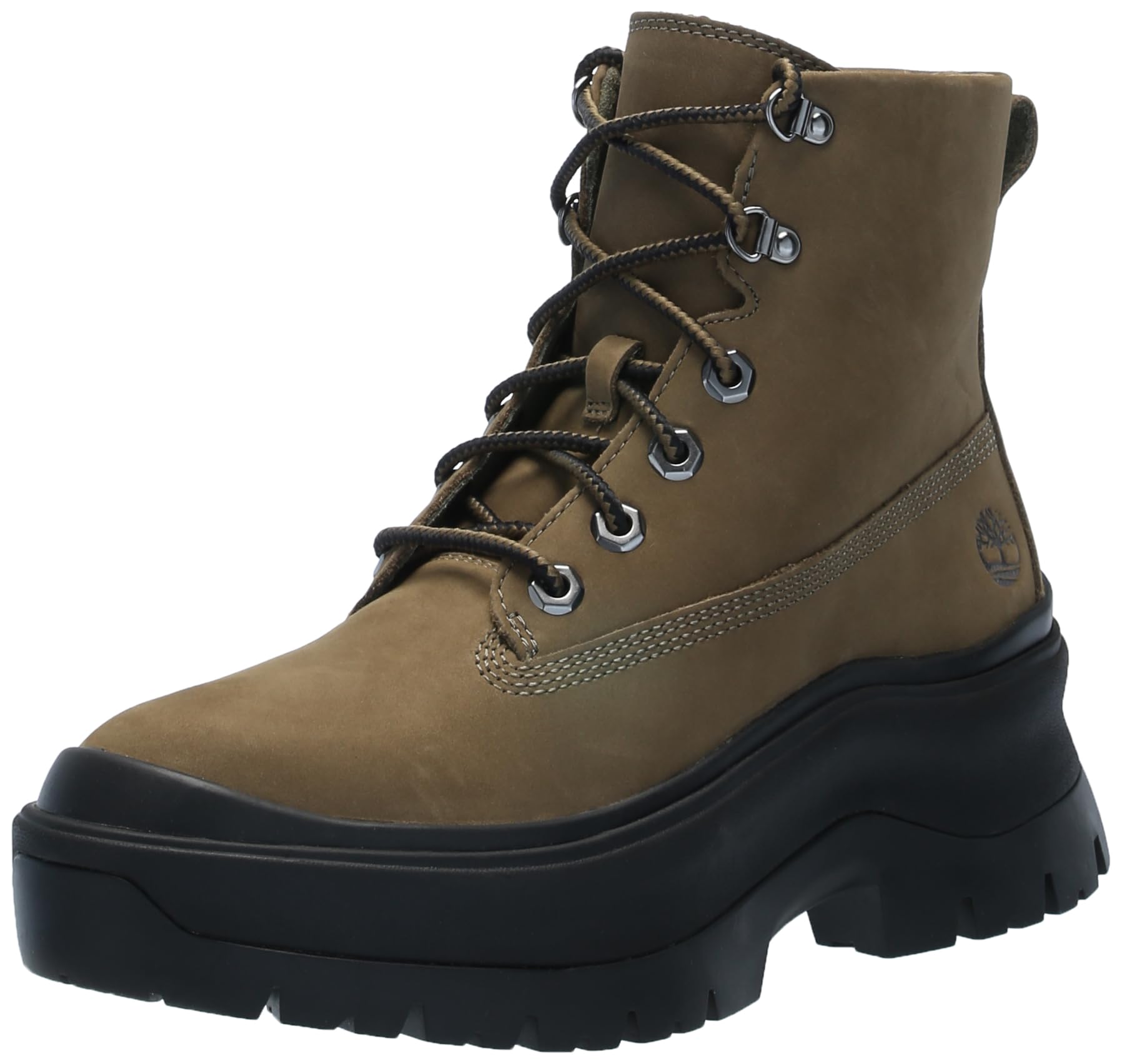 Timberland Women’s Roxie Lane Mid Lace Up Fashion Boot, Olive Nubuck, 7
