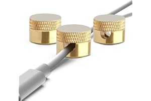 GCDS Home Cable Cord Organizer Holder, Durable Self-Adhesive, Cable Management, Design for Desk, Nightstand, Car & Office, (Gold)