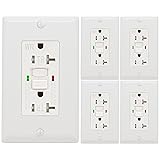 5 Pack - POWAWINI GFCI Outlet 20 Amp, UL
