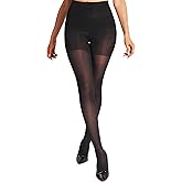 HOTBOSS Unbelievable Durability Tights, Rip Resistant Pantyhose, Control Top 40D Semi Sheer Tights for Women, Medias Mujer