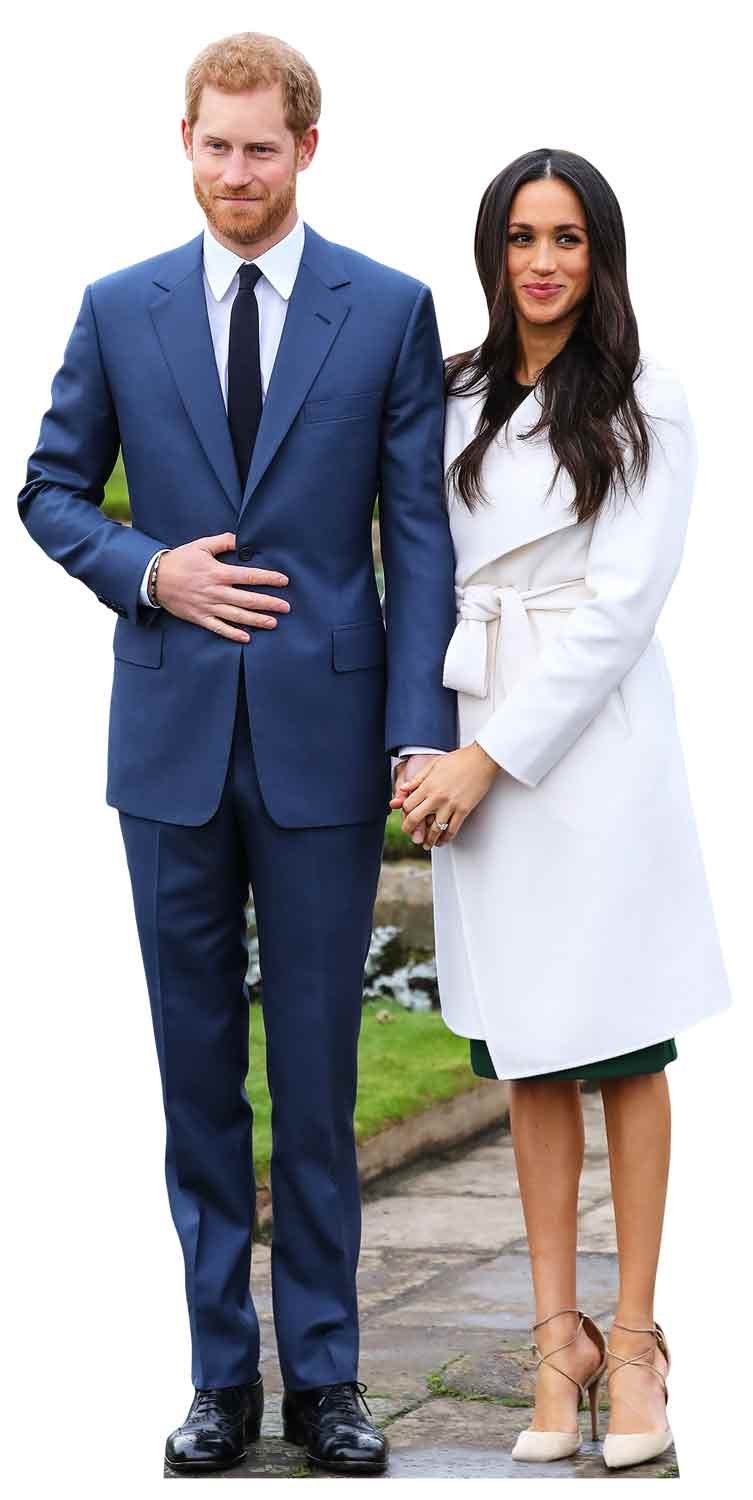 STAR CUTOUTS Royal Couple Prince Harry & Meghan Markle, cardboard, Multi-Colour, 91 x 5 x 42 cm