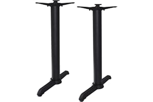 DECFUL Metal Table Base Set of 2 - Indoor Outdoor Restaurant Robust and Durable Cast Iron Table Base 5" x 22"